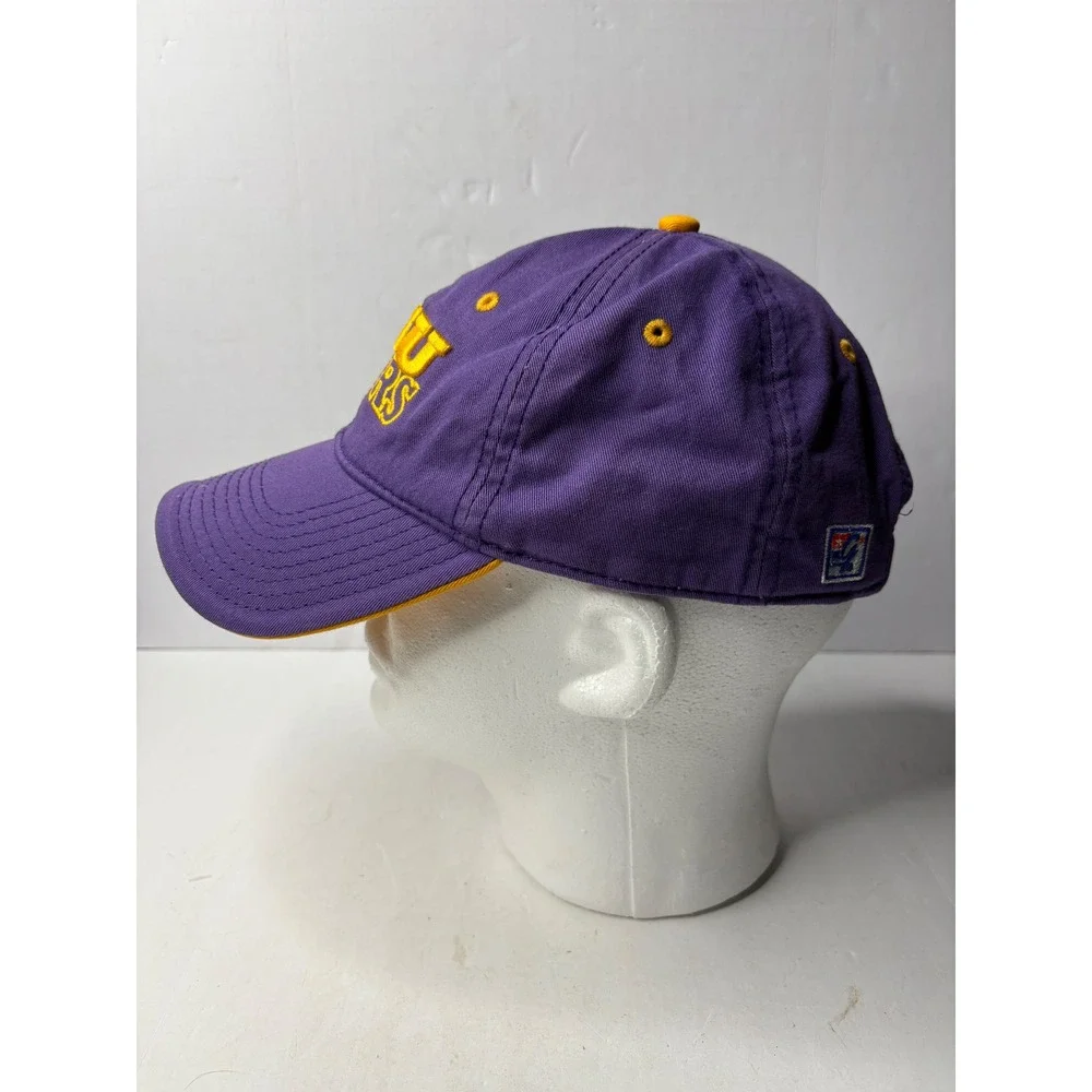 LSU Tigers The Game Purple Adjustable Strapback Baseball Hat Cap Yellow Logo OSF